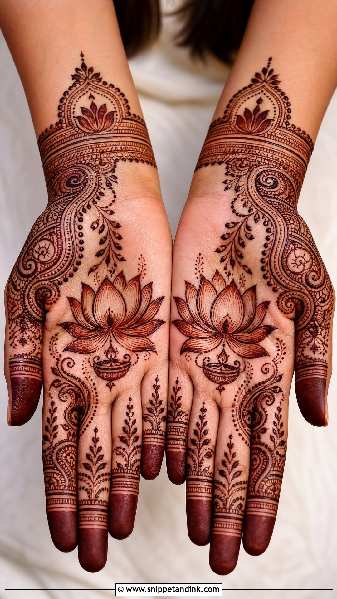 Lotus Diwali Mehndi Design - Snippet and Ink - 30 Diwali Mehndi Designs