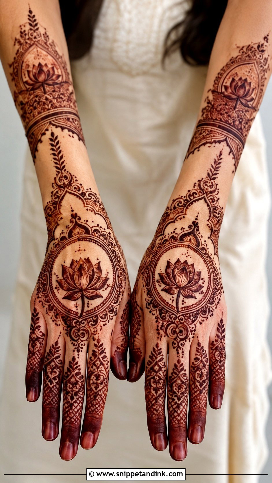 Lotus Eid Mehndi Design - Snippet and Ink - 35 Mehndi Designs for Eid