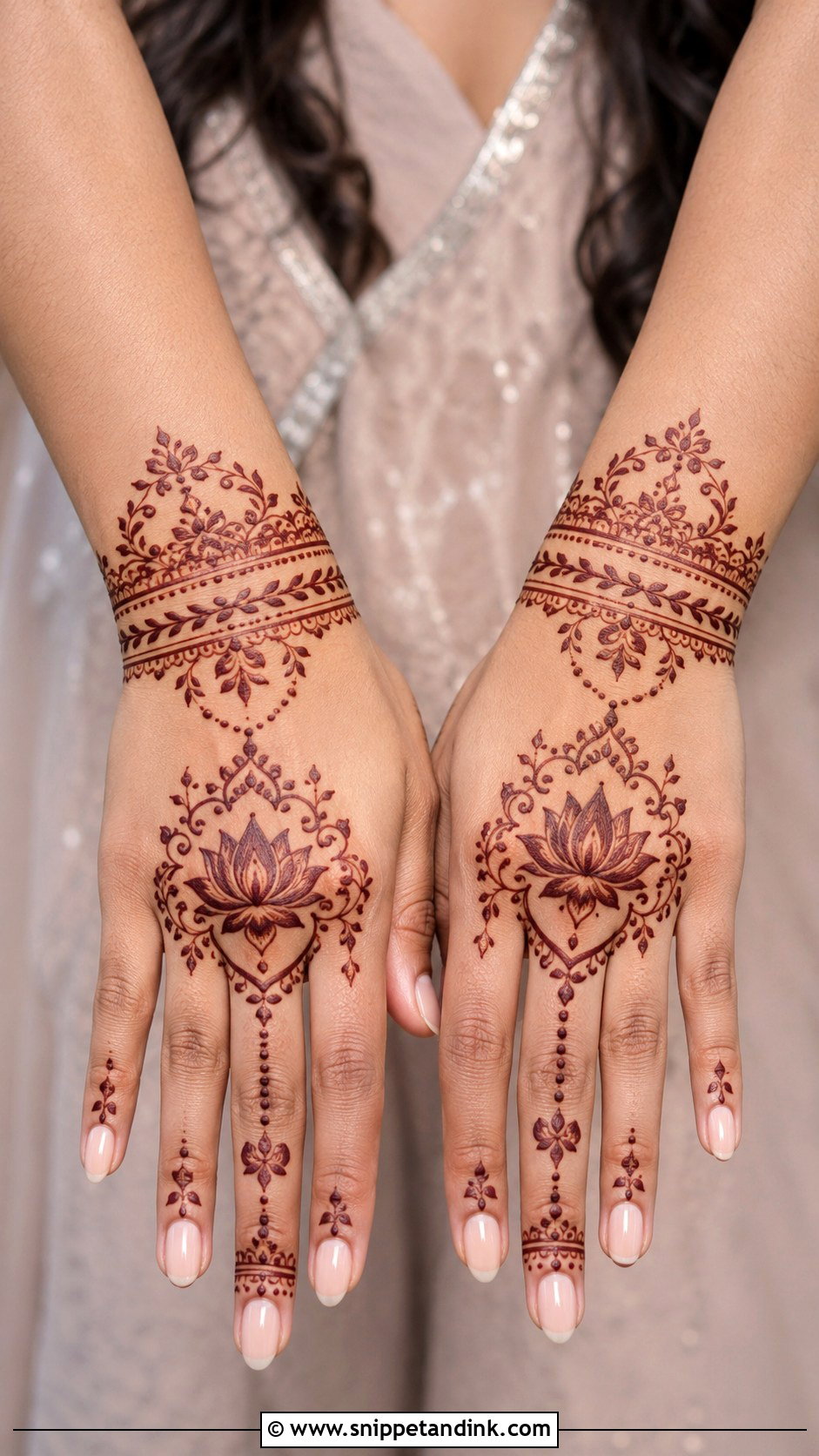 Lotus Engagement Mehndi Design - Snippet and Ink - 35 Lotus Mehndi Design Ideas