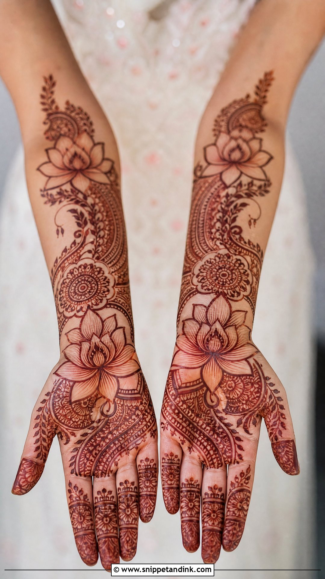Lotus Engagement Mehndi Design - Snippet and Ink - 25 Mehndi Designs for Engagement