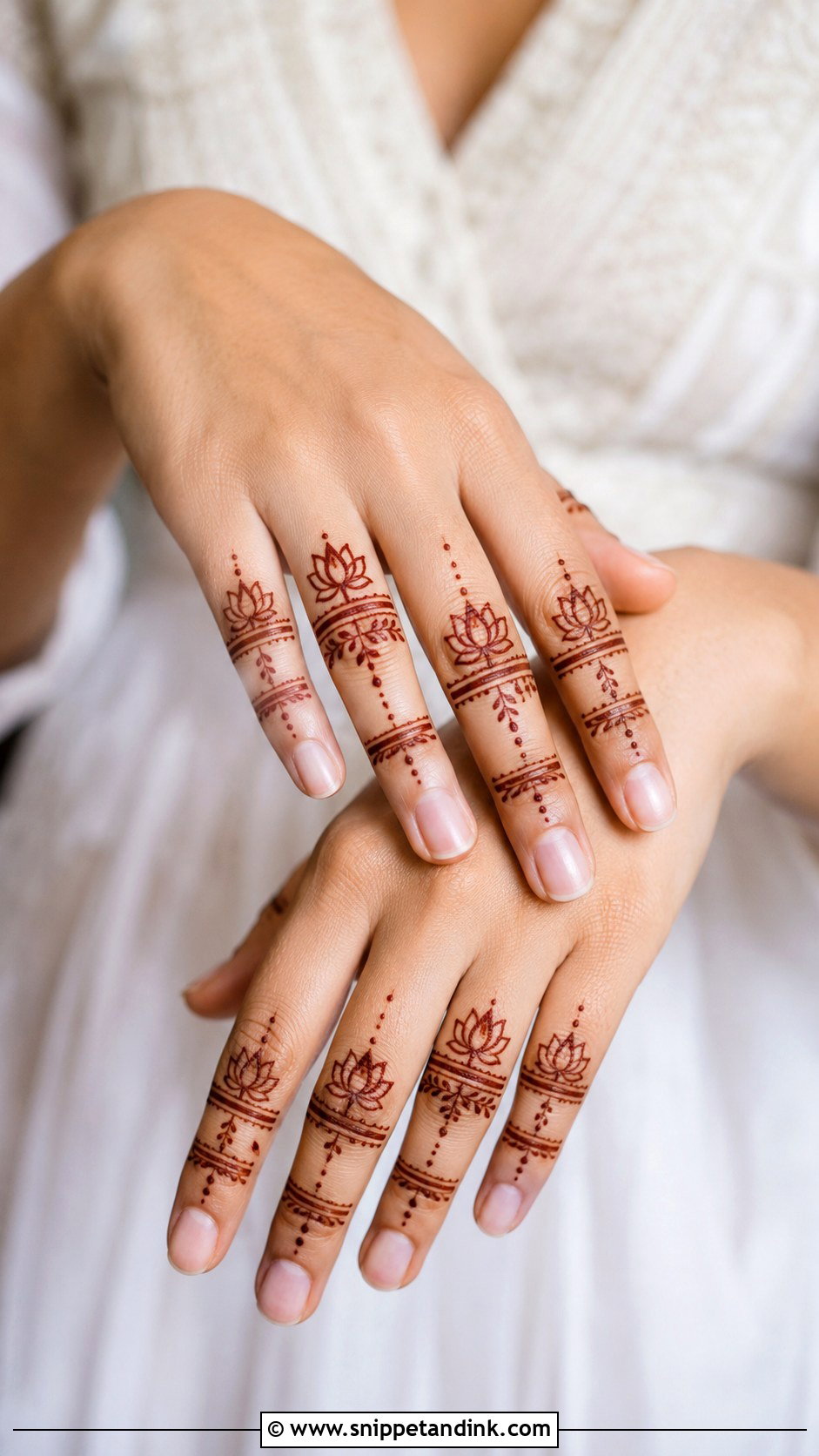 Lotus Finger Mehndi Design - Snippet and Ink - 35 Lotus Mehndi Design Ideas
