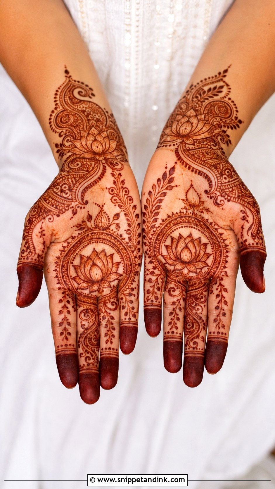 Lotus Floral Mehndi Design - Snippet and Ink - 35 Floral Mehndi Designs
