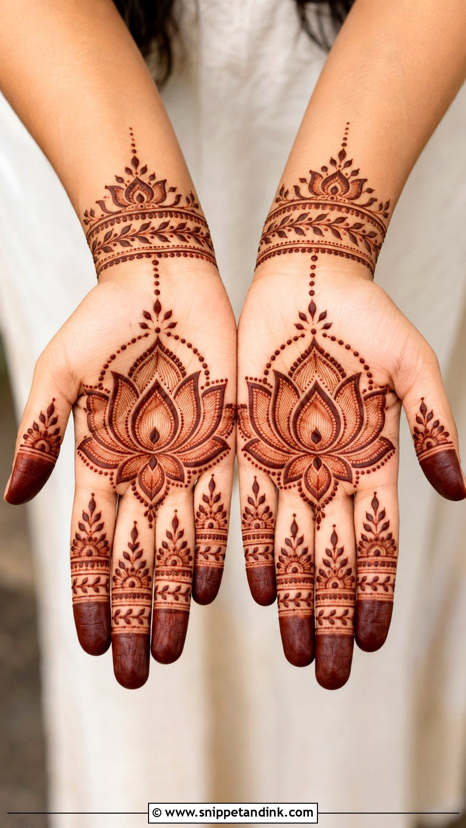 Lotus Flower Mehndi Design - Snippet and Ink - 35 Flower Mehndi Designs