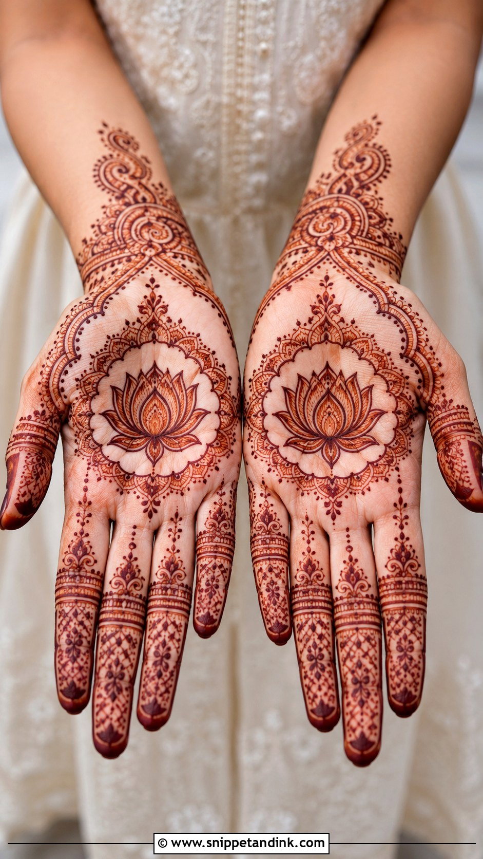 Lotus Front Hand Mehndi Design - Snippet and Ink - 35 Front Hand Mehndi Design Ideas