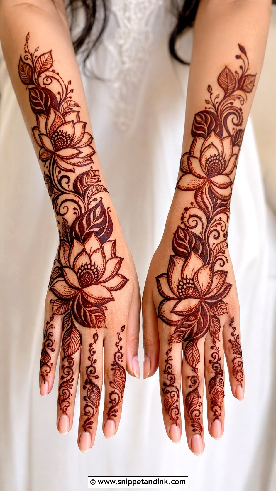 Lotus Gulf Mehndi Design - Snippet and Ink - 35 Lotus Mehndi Design Ideas