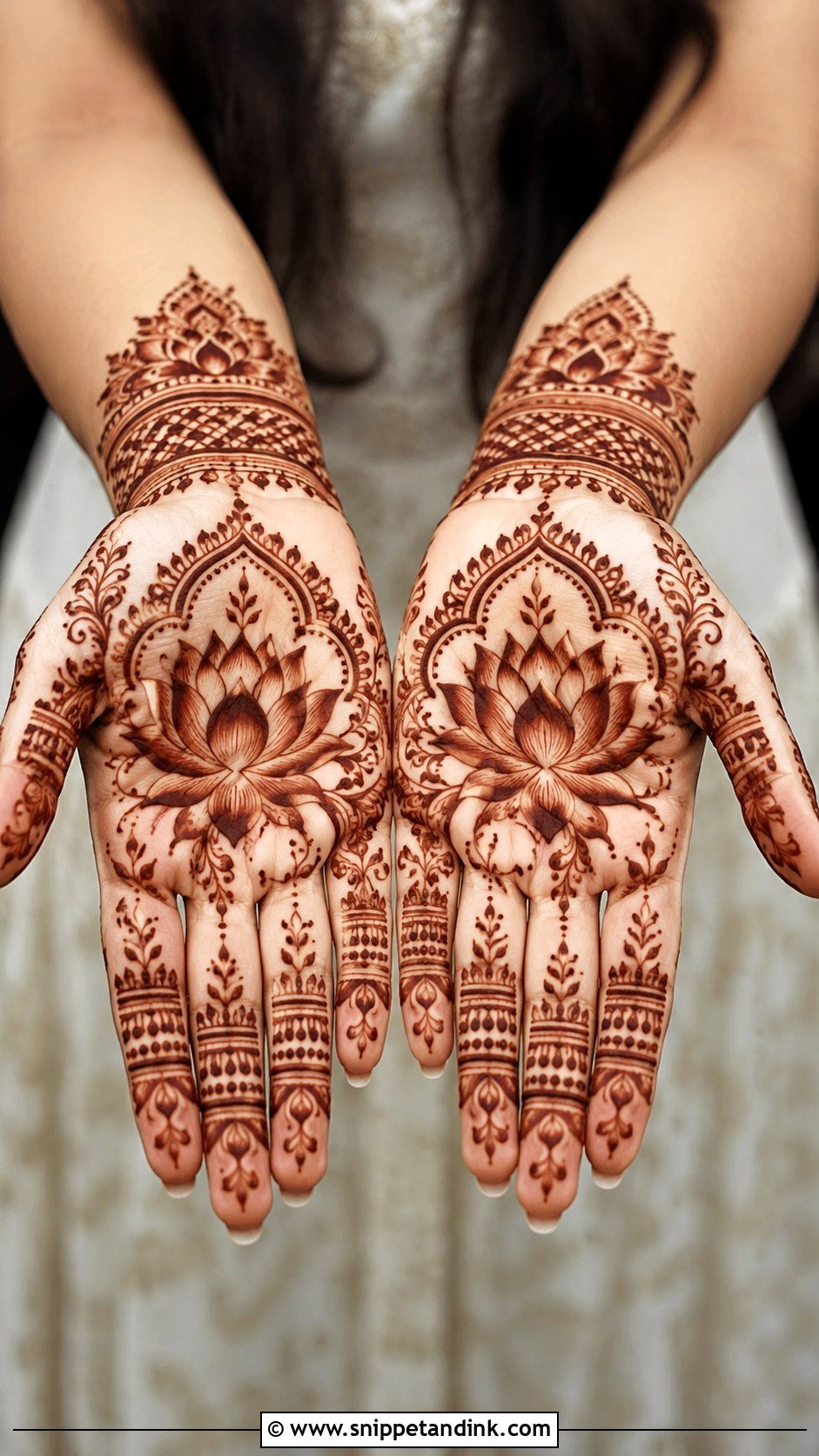 Lotus Hand Mehndi Design - Snippet and Ink - 35 Hand Mehndi Designs