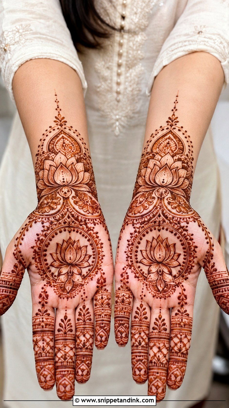 Lotus Henna Mehndi Design - Snippet and Ink - 30 Henna Mehndi Designs