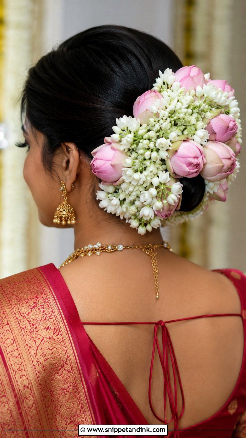 Lotus Inspired Bridal Hair Flowers - Snippet and Ink - 20 Indian Bridal Flowers for Hair