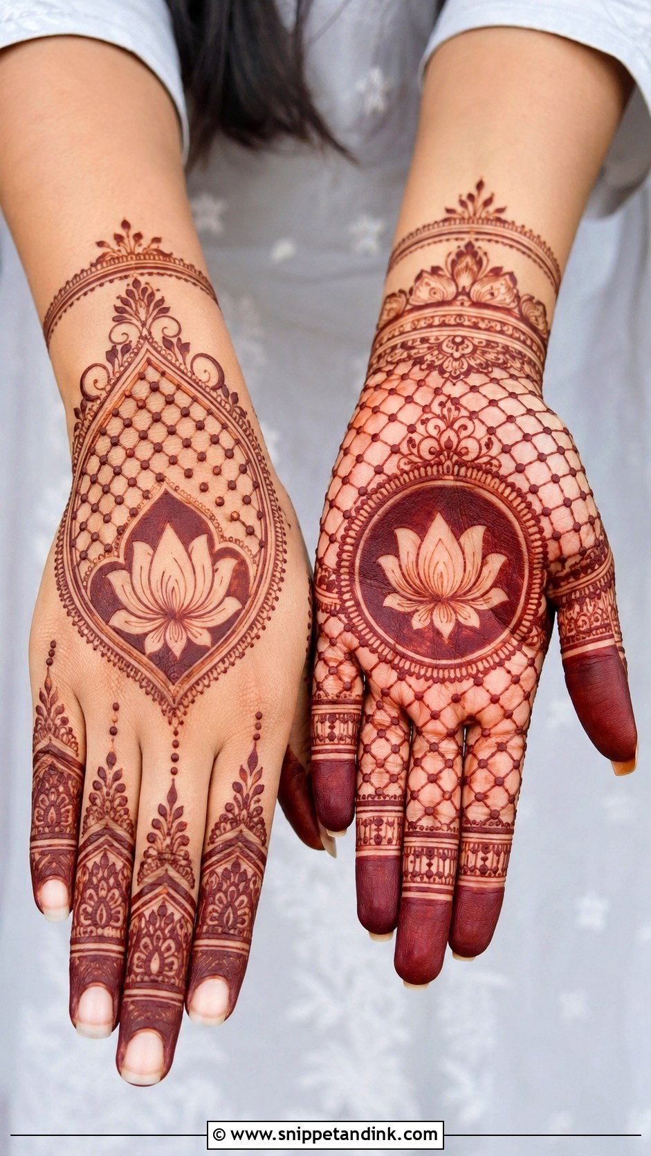 Lotus Jaali Mehndi Design - Snippet and Ink - 35 Lotus Mehndi Design Ideas
