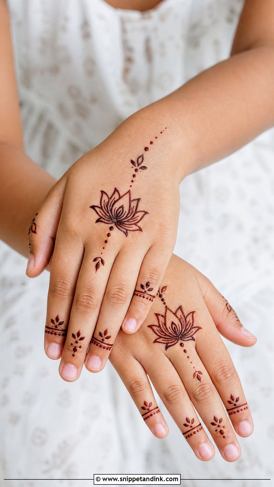 Lotus Kids Mehndi Design - Snippet and Ink - 30 Minimal Lotus Mehndi Design Ideas