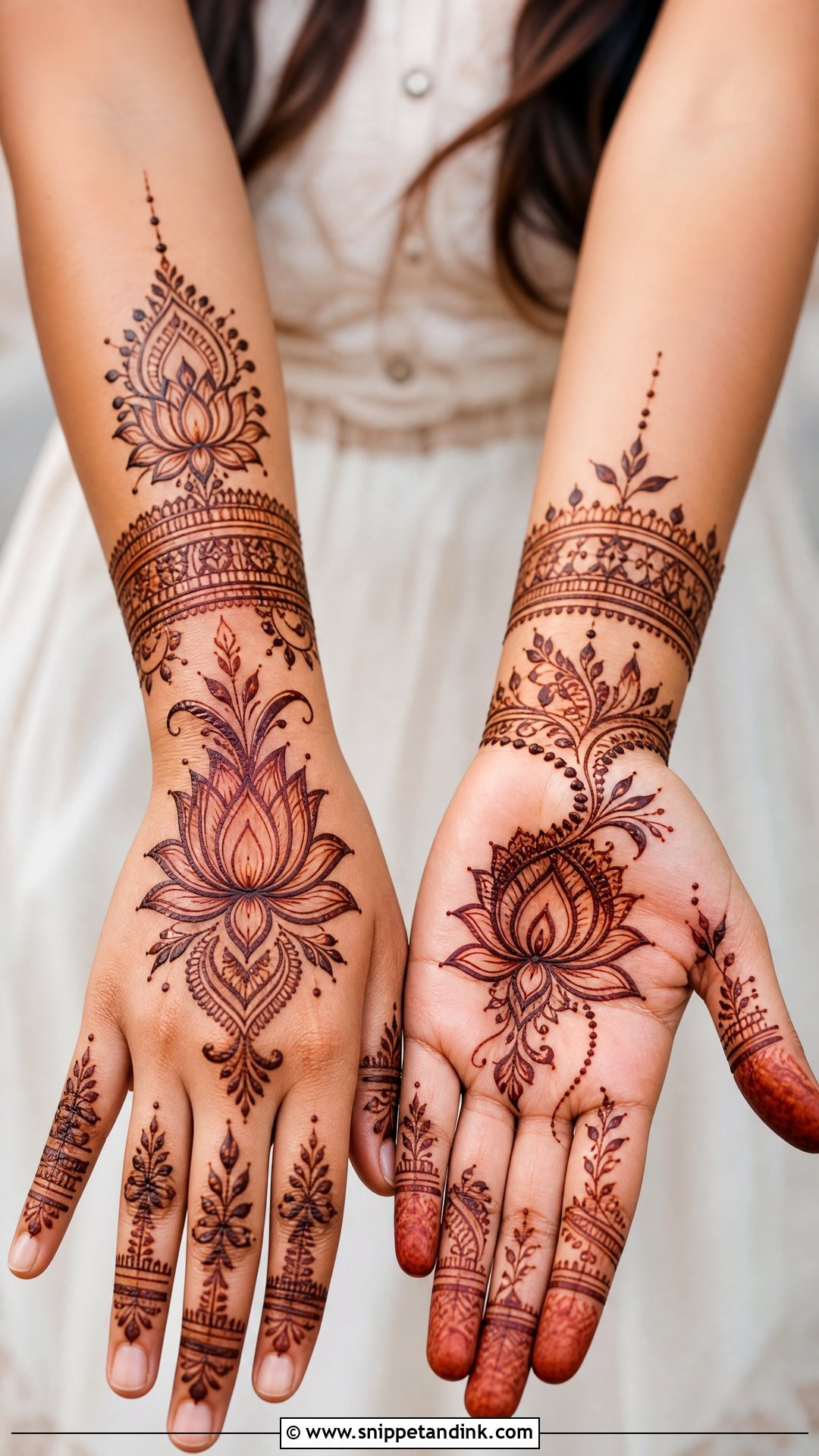 Lotus Mehndi Design - Snippet and Ink - 35 Mehndi Designs