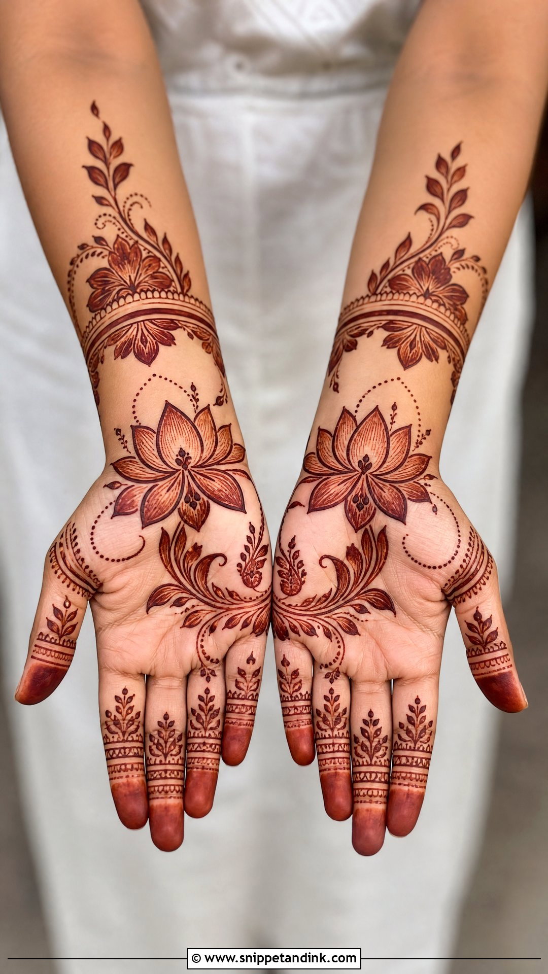 Lotus Mehndi Design - Snippet and Ink - 35 Unique Mehndi Designs