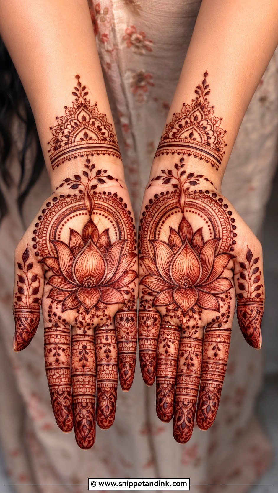Lotus Mehndi Design - Snippet and Ink - 35 Best Mehndi Designs