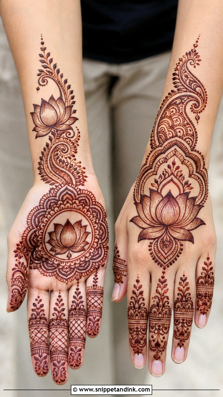 Lotus Mehndi Design - Snippet and Ink - 35 Latest Mehndi Designs