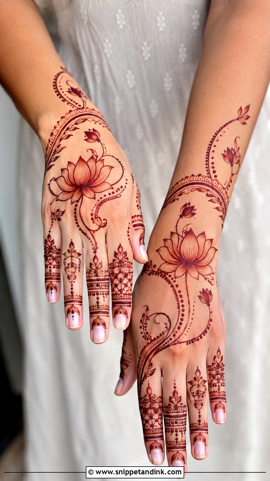 Lotus Mehndi Design For Hands - Snippet and Ink - 35 Trendy Mehndi Designs