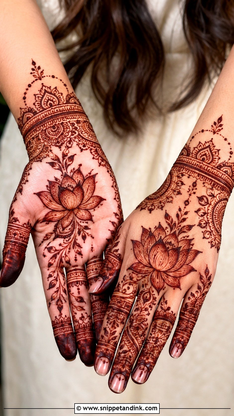 Lotus Mehndi Design For Hands - Snippet and Ink - 35 New Mehndi Designs