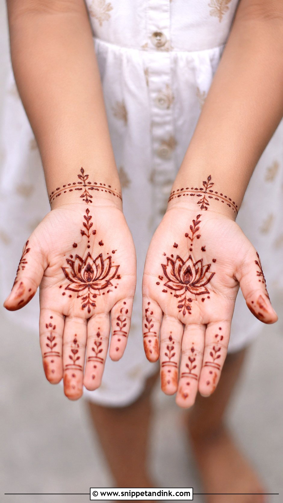 Lotus Mehndi Design For Kids - Snippet and Ink - 30 Lotus Flower Mehndi Design Ideas