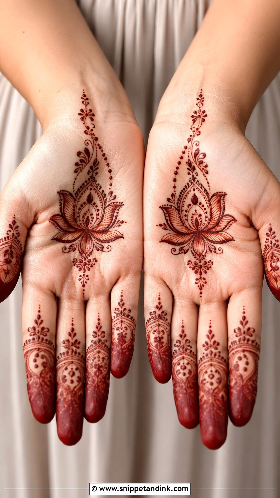 Lotus Mehndi Design With Dots - Snippet and Ink - 30 Lotus Flower Mehndi Design Ideas