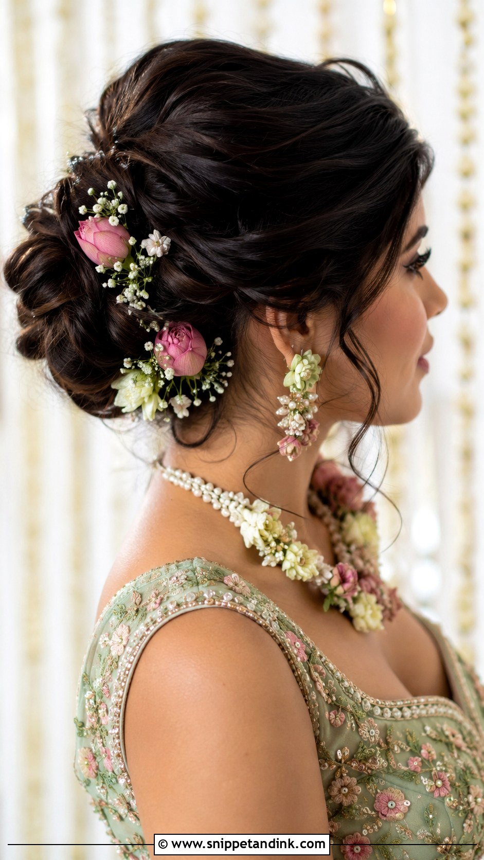 Lotus Messy Bun - Snippet and Ink - 20 Lotus Bridal Hairstyles