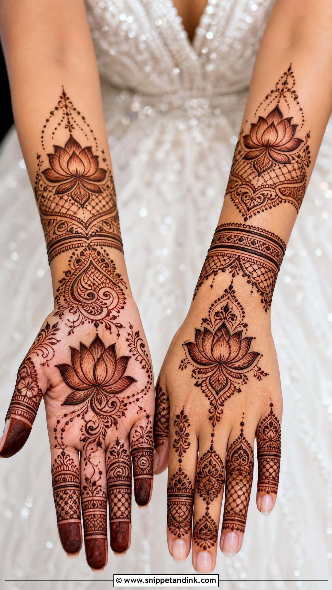 Lotus Minimal Bridal Mehndi Design - Snippet and Ink - 30 Minimal Lotus Mehndi Design Ideas