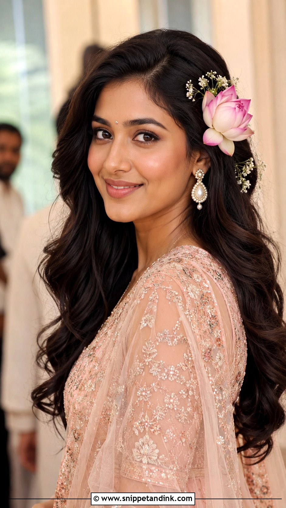 Lotus Open Hair - Snippet and Ink - 20 Lotus Bridal Hairstyles