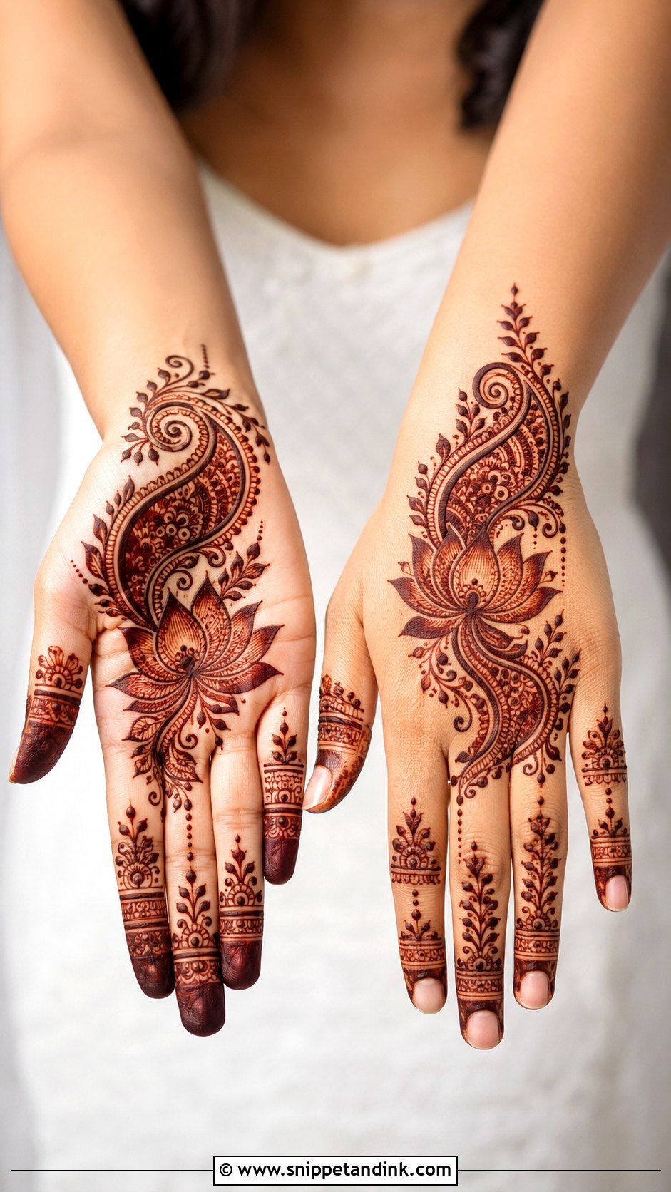 Lotus Paisley Mehndi Design - Snippet and Ink - 35 Lotus Mehndi Design Ideas