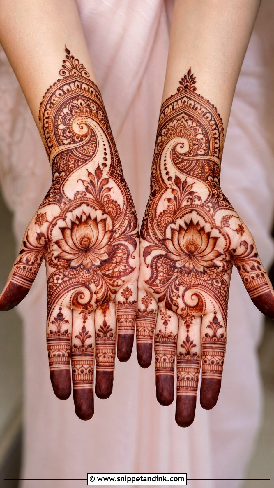 Lotus Paisley Mehndi Design - Snippet and Ink - 30 Lotus Flower Mehndi Design Ideas