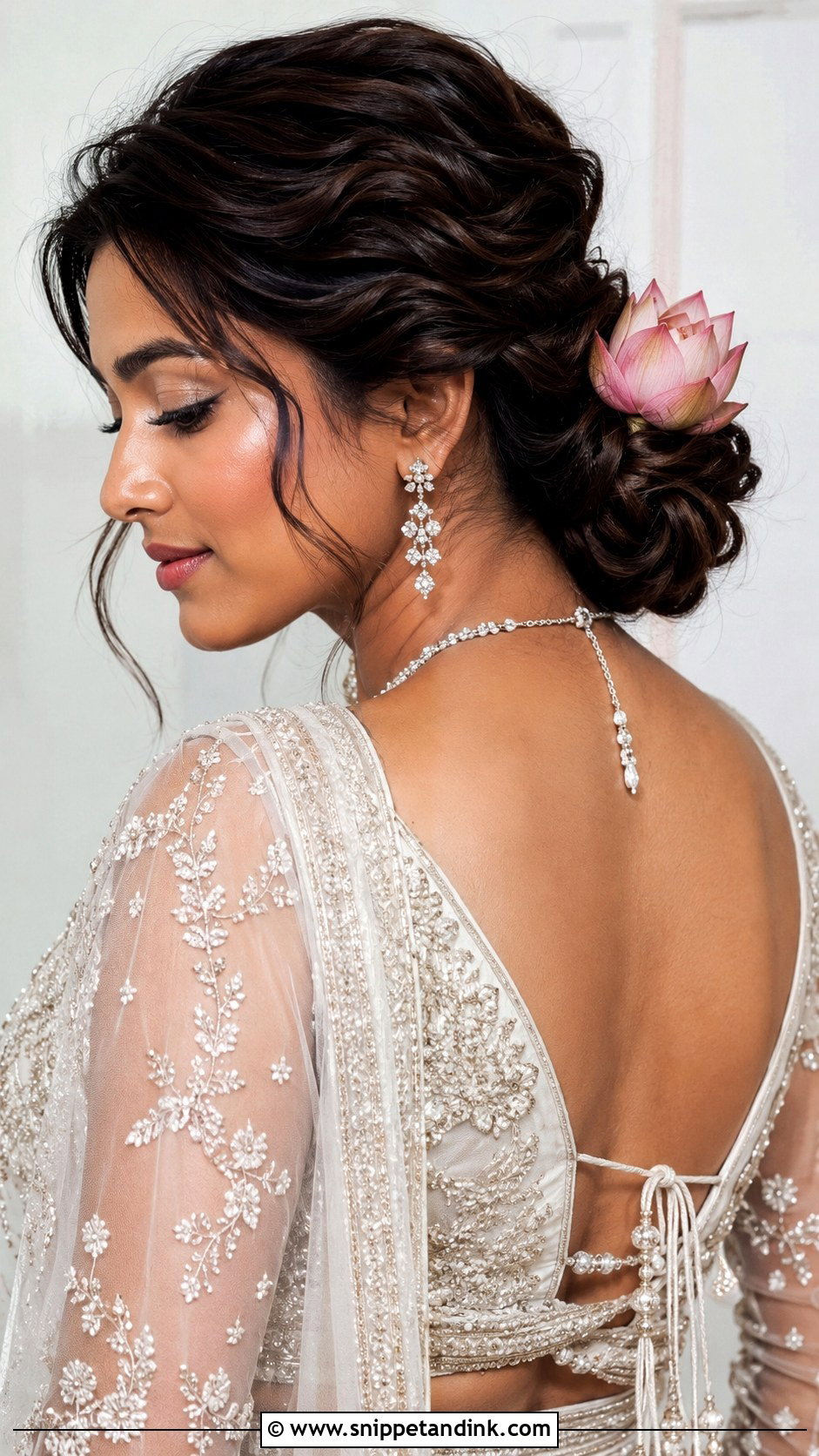 Lotus Reception Hairstyle - Snippet and Ink - 20 Lotus Bridal Hairstyles