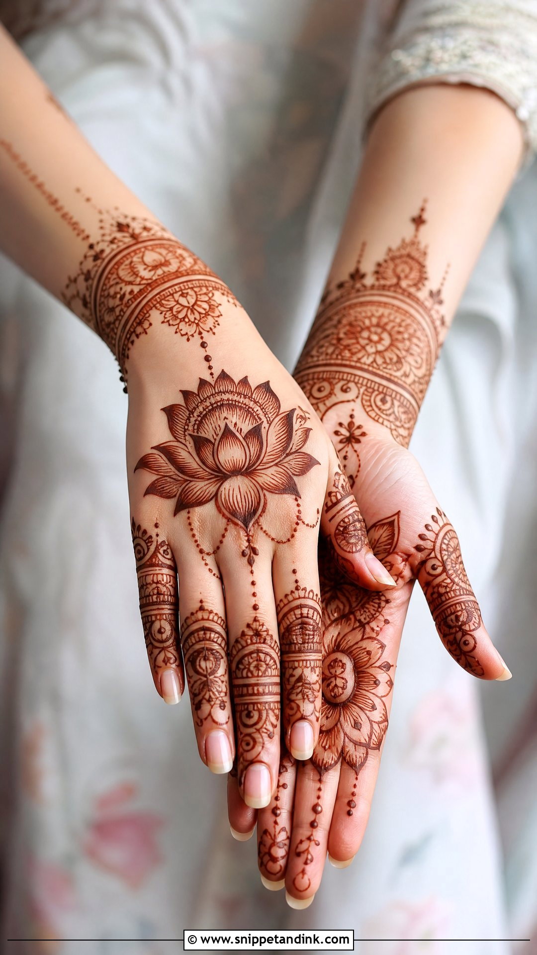 Lotus Shaadi Mehndi Design - Snippet and Ink - 20 Shaadi Mehndi Design Ideas
