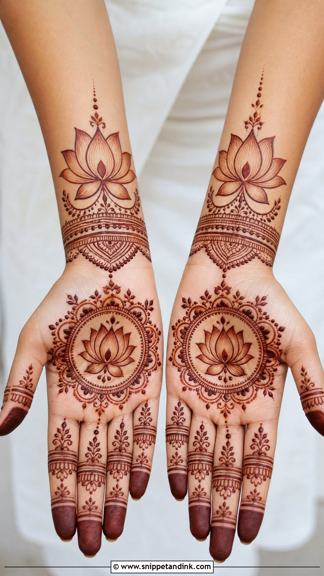 Lotus Tattoo Mehndi Design - Snippet and Ink - 30 Unique Tattoo Mehndi Designs