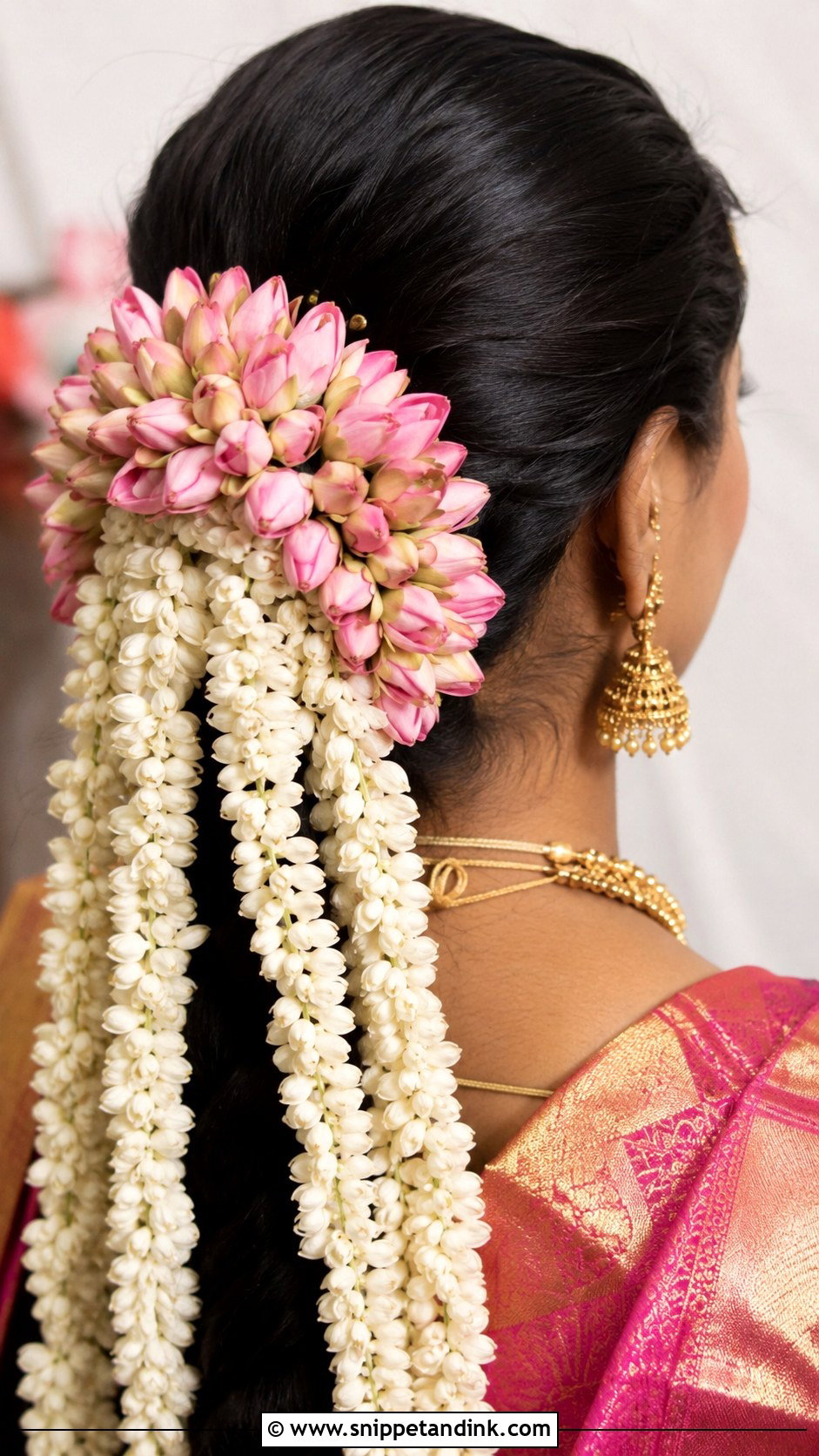 Lotus Veni for a Divine Bridal Look - Snippet and Ink - 20 Flower Veni for Hair Indian Brides Ideas