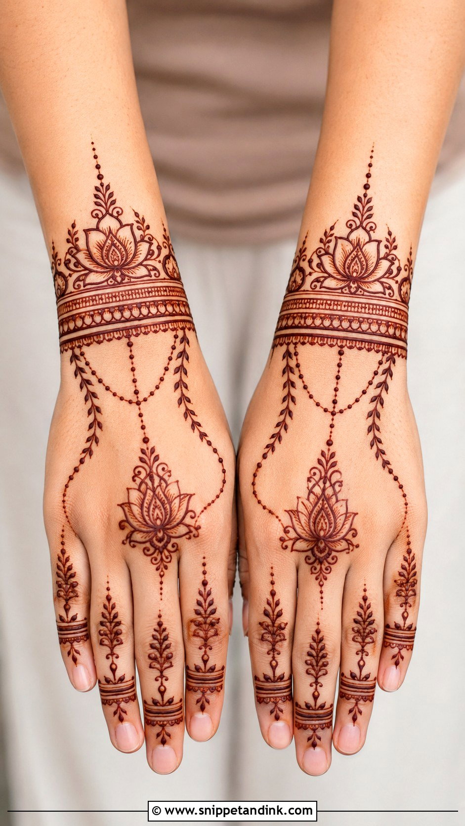 Lotus Wrist Mehndi Design - Snippet and Ink - 35 Lotus Mehndi Design Ideas