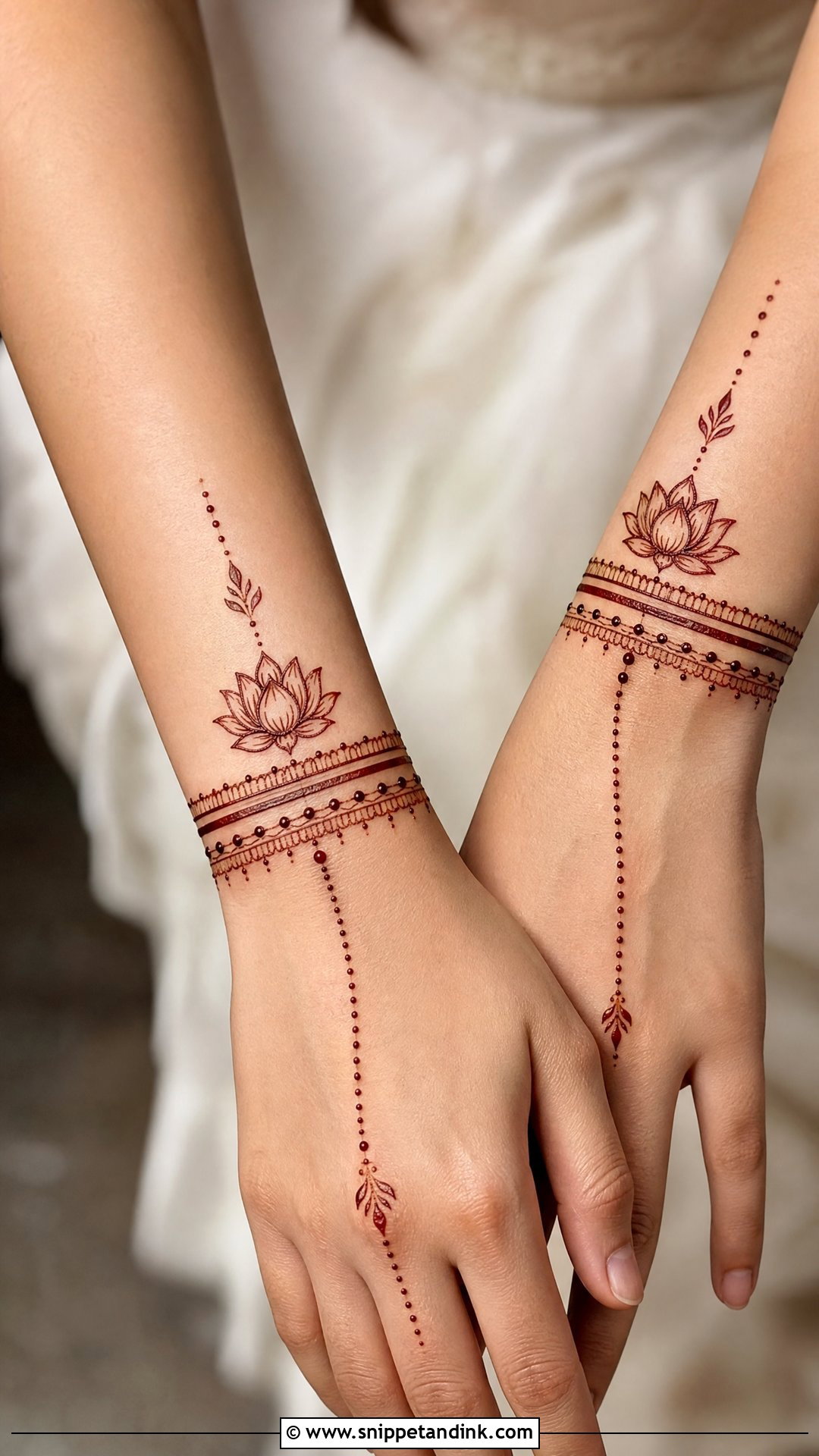 Lotus Wrist Mehndi Design - Snippet and Ink - 30 Minimal Lotus Mehndi Design Ideas
