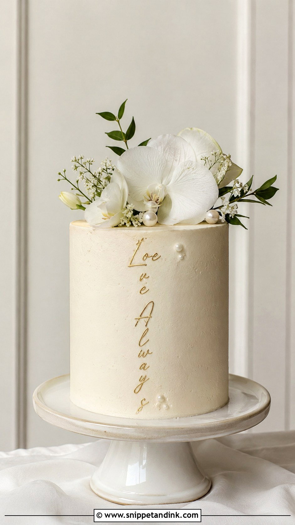 Love Always Wedding Cake - Snippet and Ink - 20 Quote Cake Ideas for Wedding