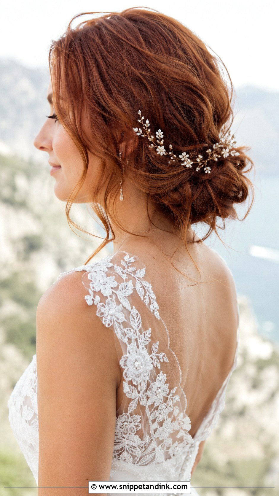 Low Boho Bun With Loose Tendrils - Snippet and Ink - 20 Bohemian Wedding Hairstyles