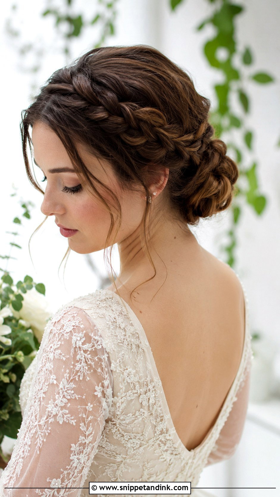 Low Braided Bun - Snippet and Ink - 20 Kate Middleton Wedding Hair Ideas