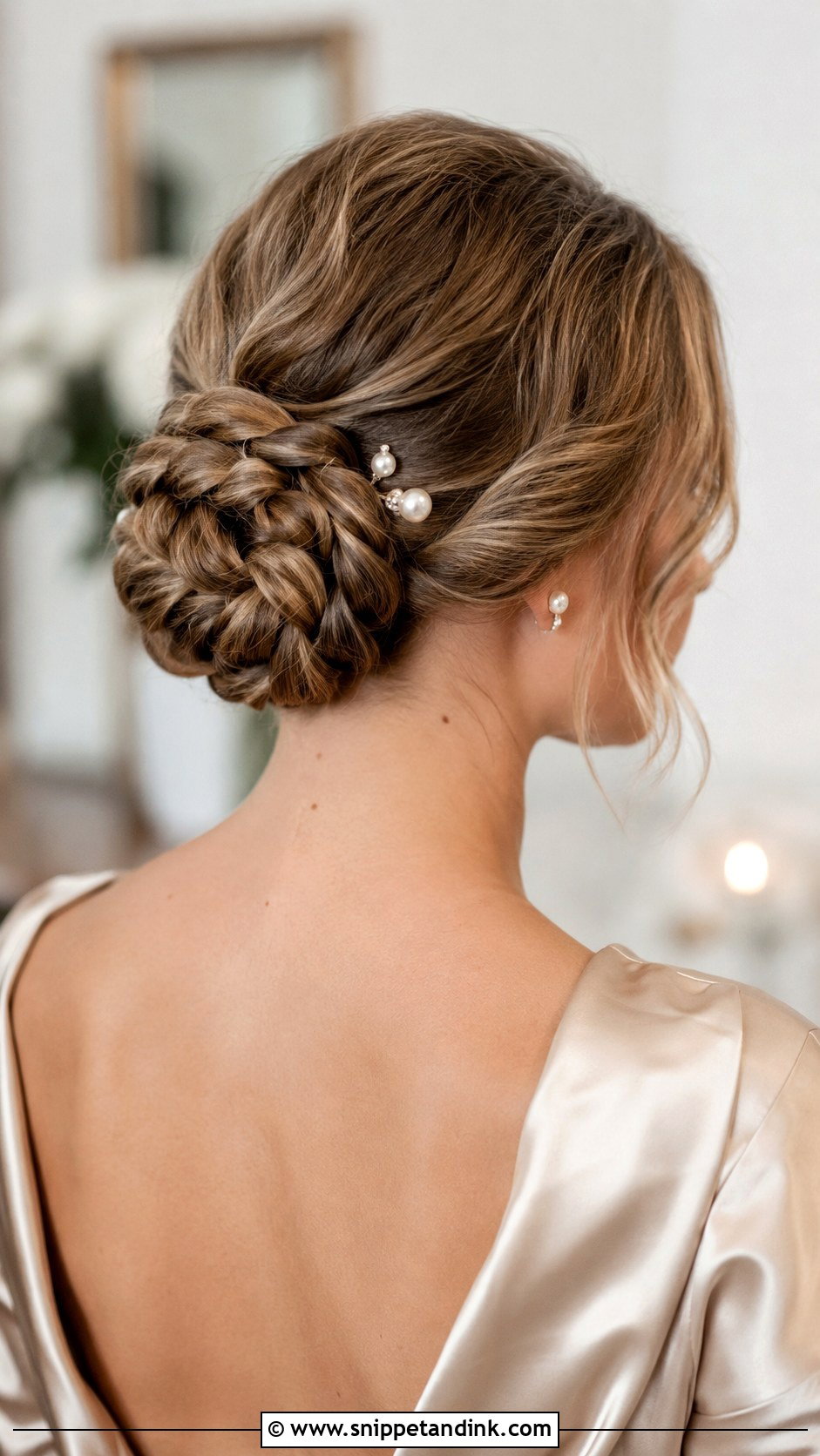 Low Braided Bun - Snippet and Ink - 30 Simple Hairstyles for Wedding
