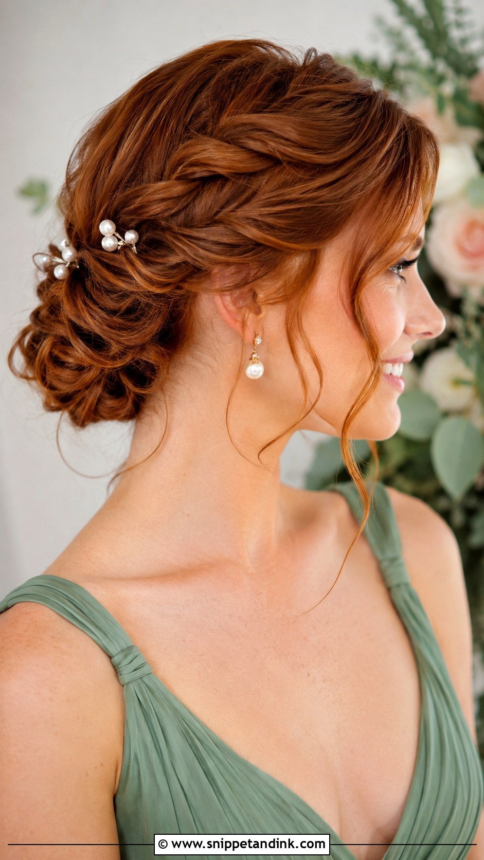 Low Braided Bun Wedding Hairstyle - Snippet and Ink - 15 Simple Hairstyles for a Wedding