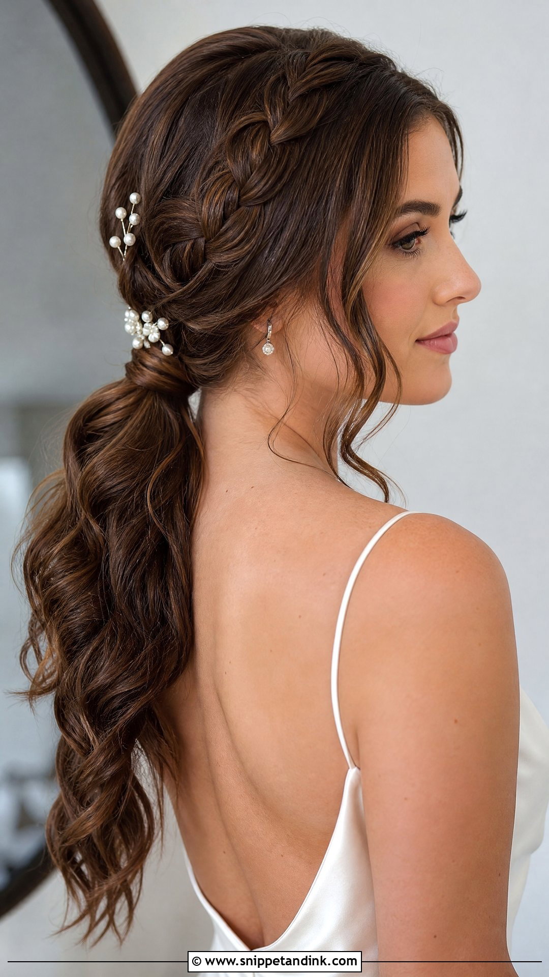 Low Braided Ponytail Wedding - Snippet and Ink - 15 Braided Ponytail Hairstyles Wedding