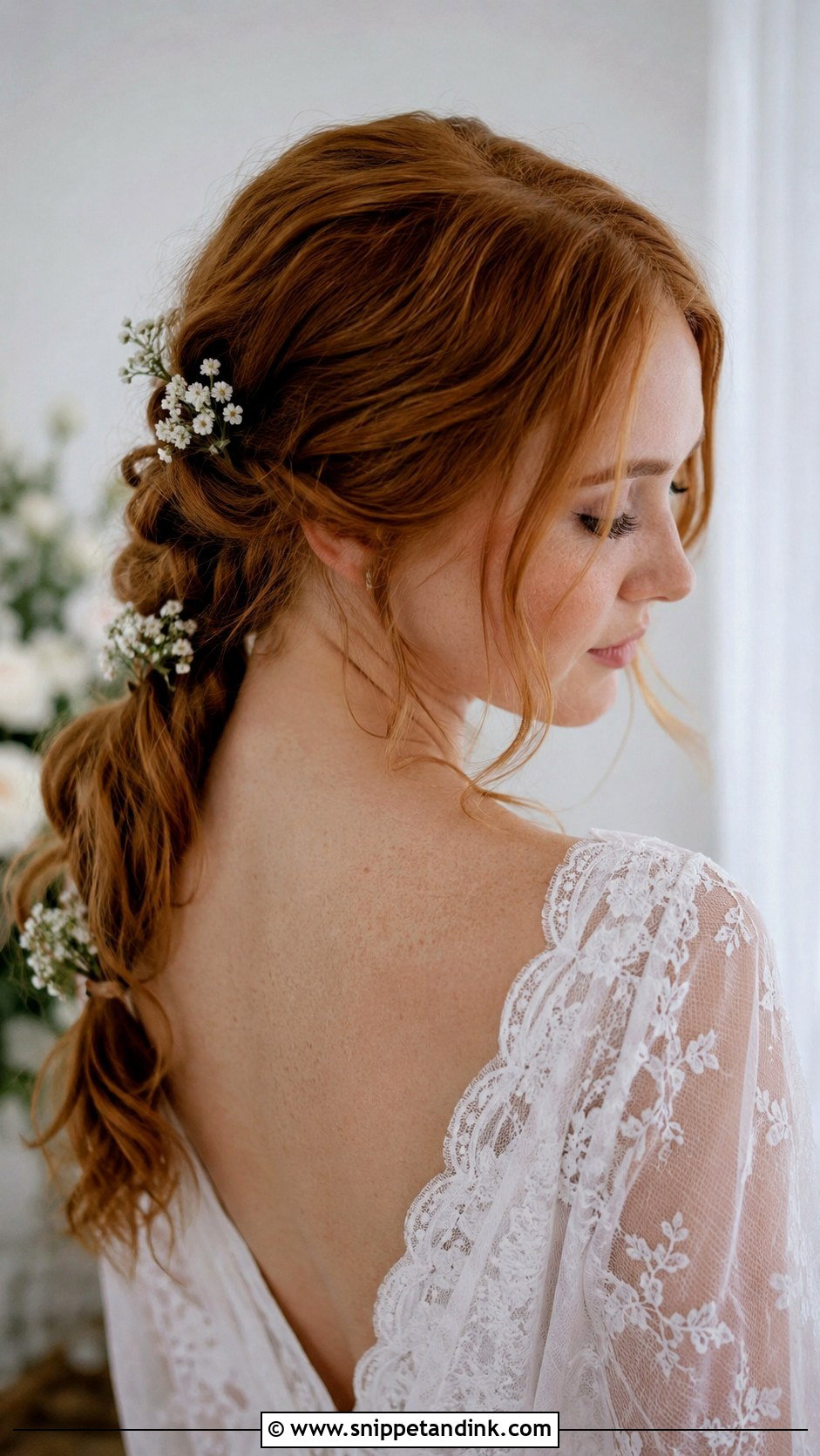 Low Braided Ponytail for Wedding - Snippet and Ink - 20 Hair Ponytail Styles Wedding