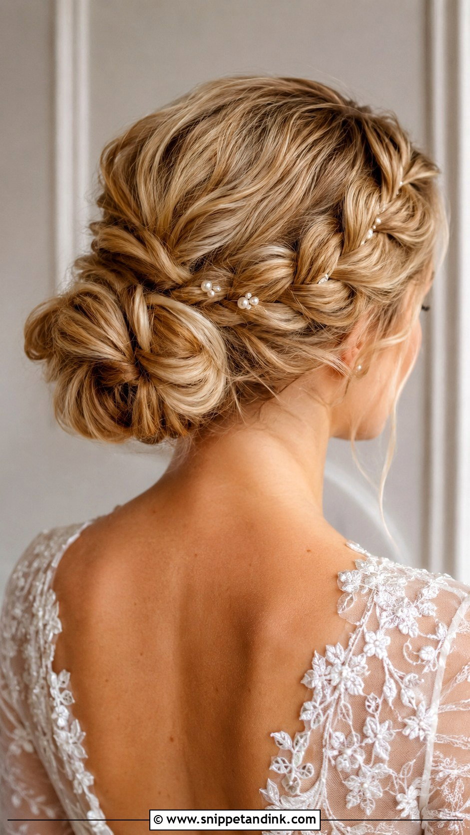 Low Braided Wedding Bun - Snippet and Ink - 15 Low Wedding Hairstyles