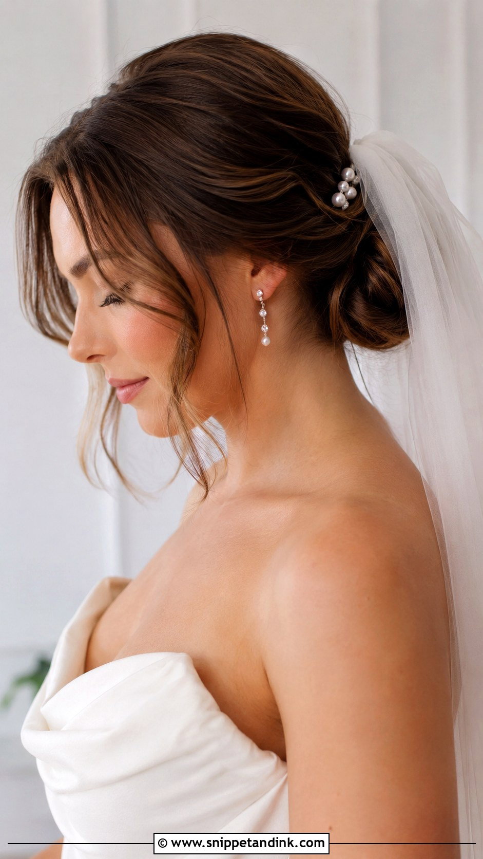Low Bridal Bun - Snippet and Ink - 15 Hair Up Bridal Styles