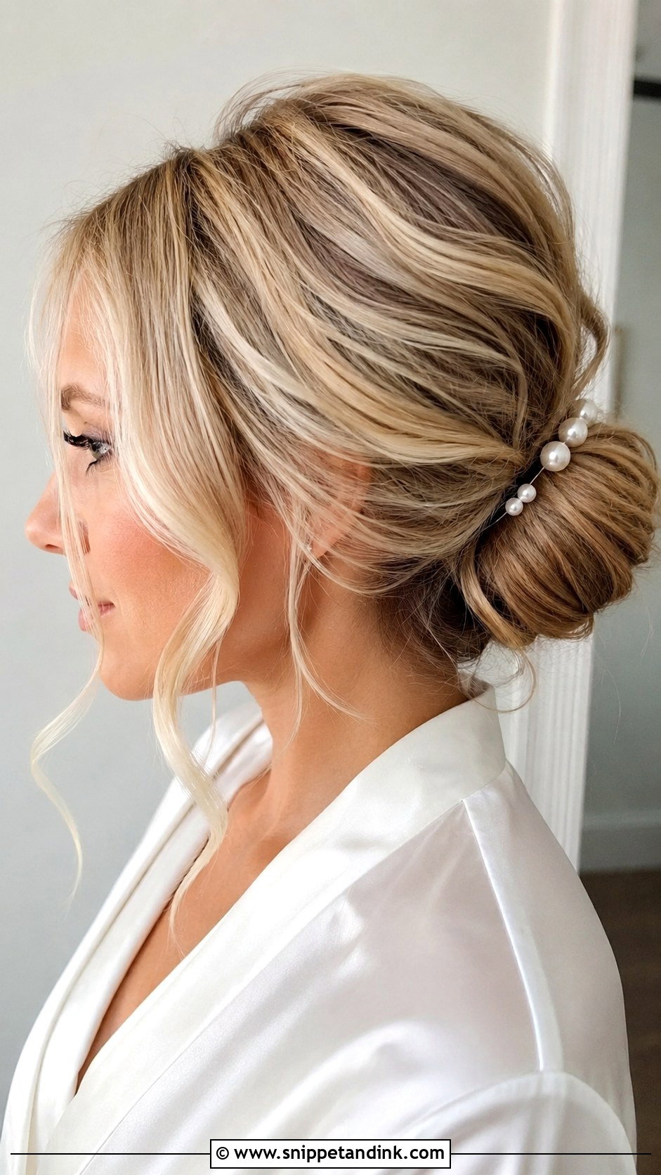 Low Bridal Bun Tutorial - Snippet and Ink - 20 Bridal Updo Tutorial Ideas
