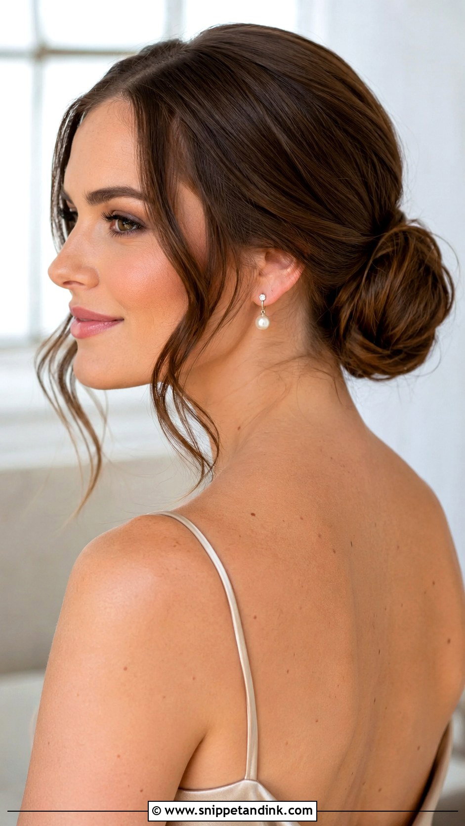 Low Bridesmaid Bun - Snippet and Ink - 25 Bridesmaid Bun Hairstyles