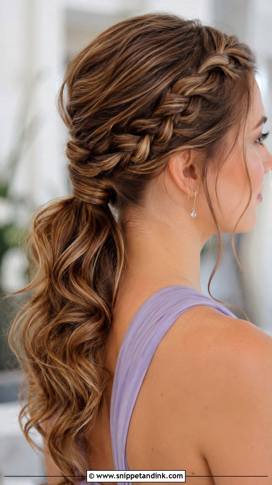 Low Bridesmaid Ponytail With Face Framing Pieces - Snippet and Ink - 30 Bridesmaid Hair Ponytail Ideas