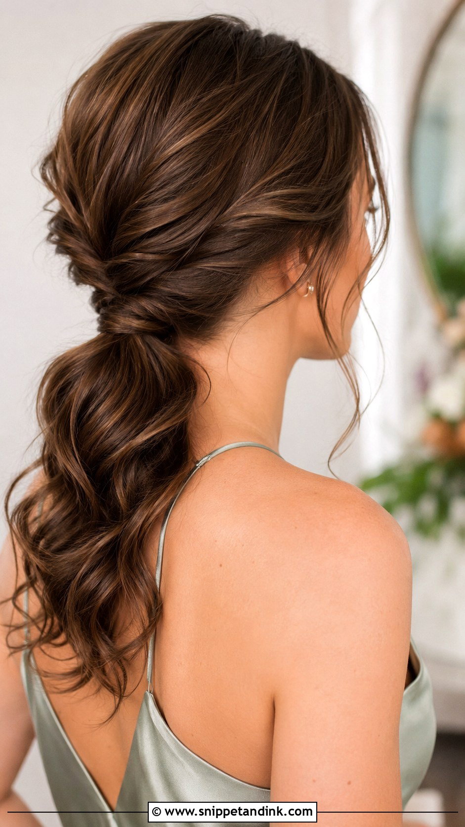 Low Bridesmaid Ponytail - Snippet and Ink - 30 Bridesmaid Ponytail Ideas