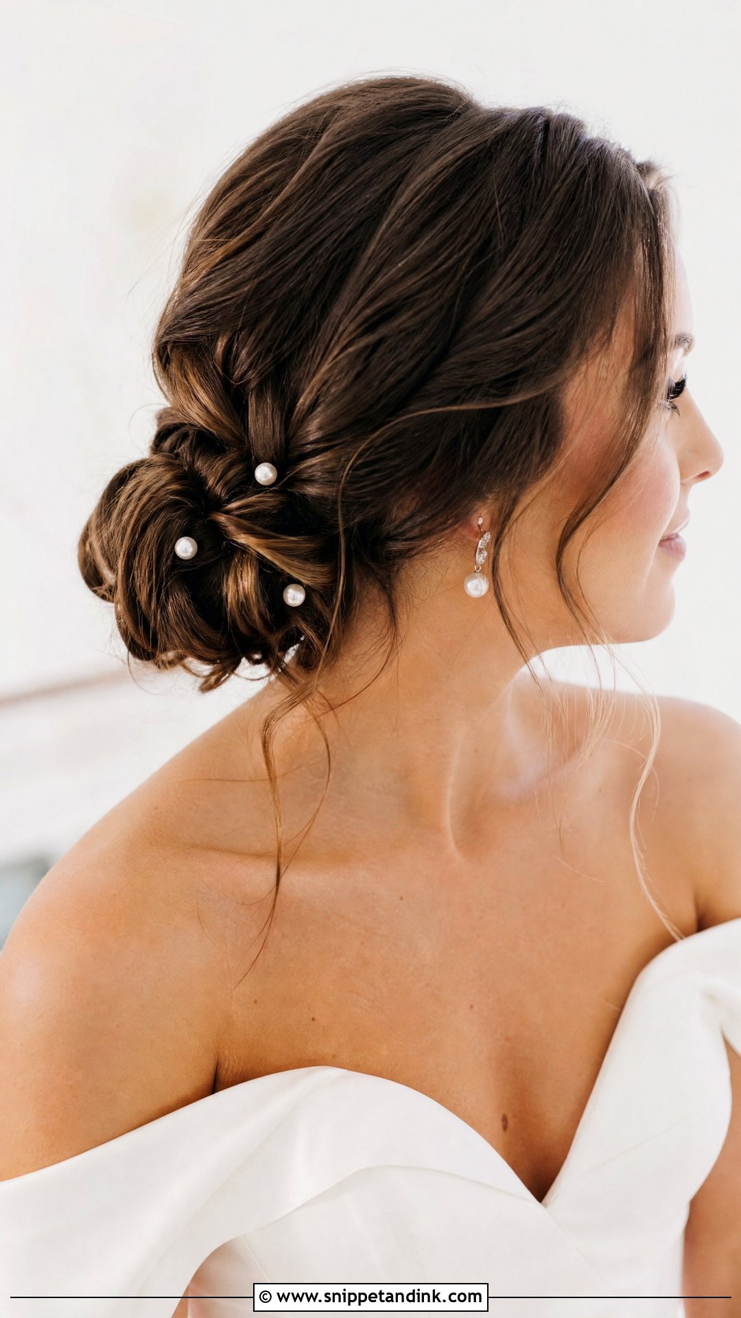 Low Bun Bridal Hair For Round Face - Snippet and Ink - 15 Bridal Hair for Round Face Brides
