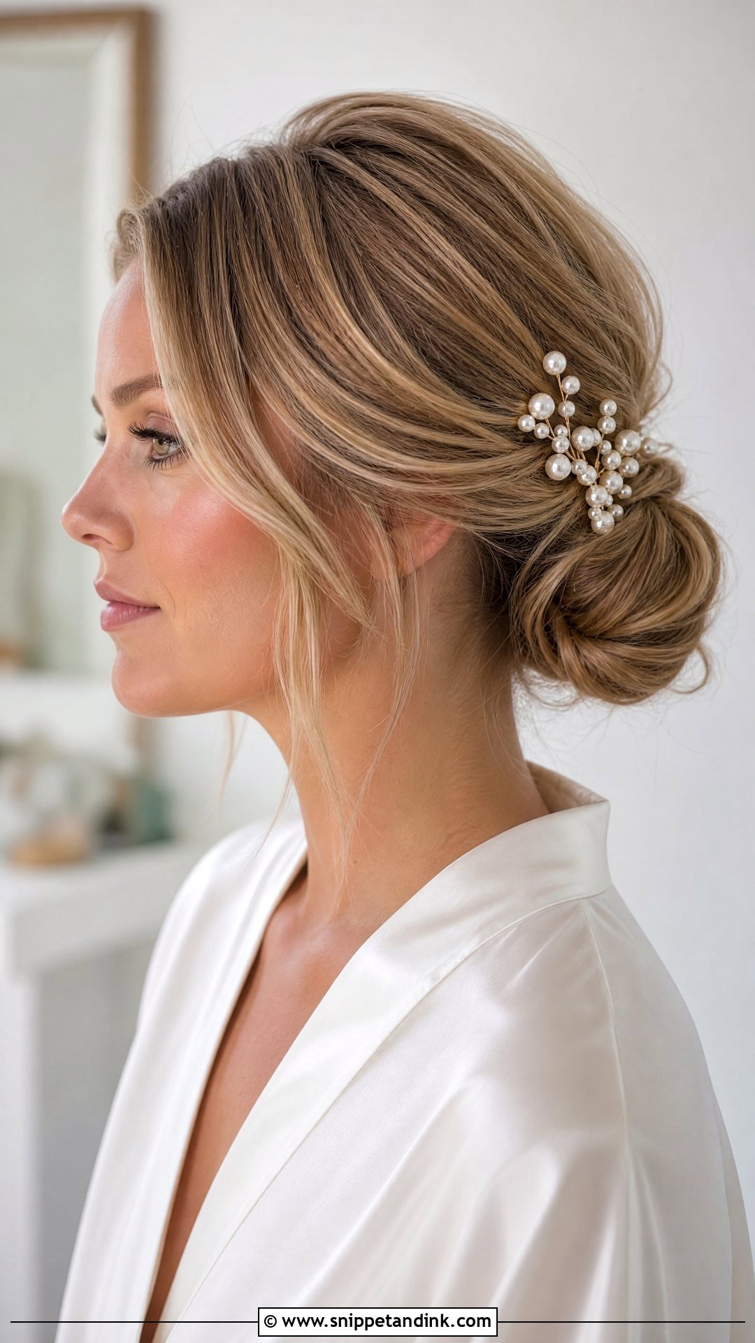 Low Bun Bridal Hair Tutorial - Snippet and Ink - 15 Bridal Hair Tutorial Videos