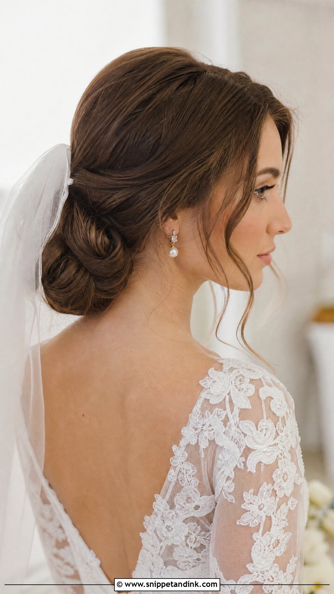 Low Bun Bridal Hair - Snippet and Ink - 15 Bridal Hairdos for Long Hair