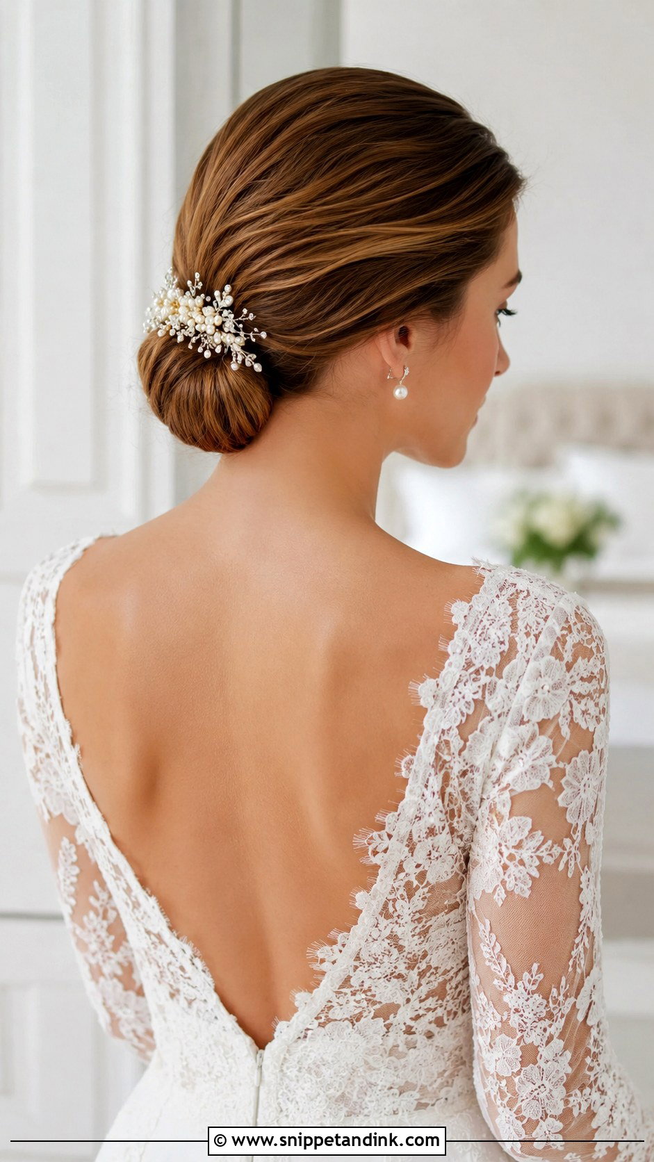Low Bun Bridal Hairstyle - Snippet and Ink - 25 Simple Bridal Hairstyle Ideas